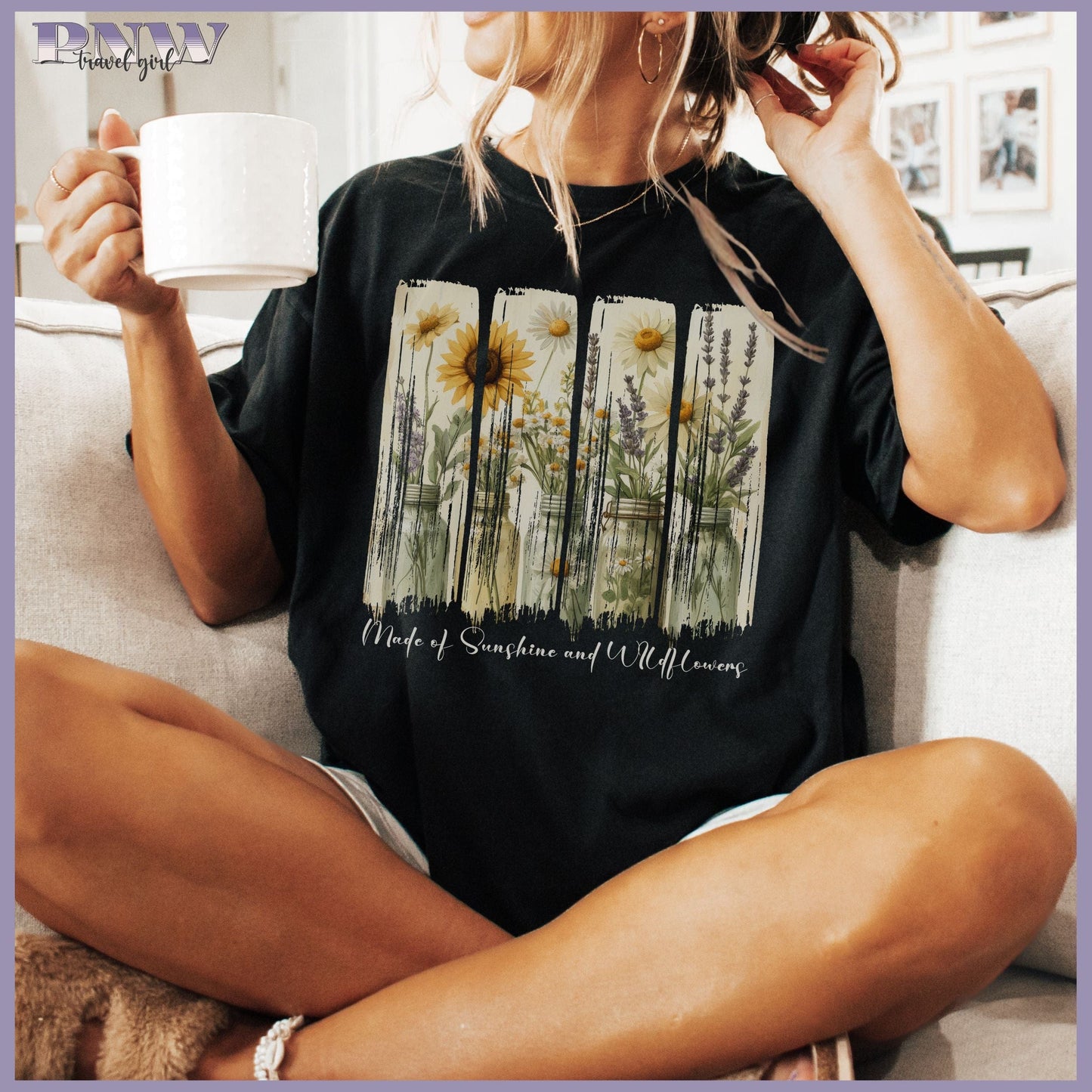 Made of Sunshine and Wildflowers, Vintage Style Tee