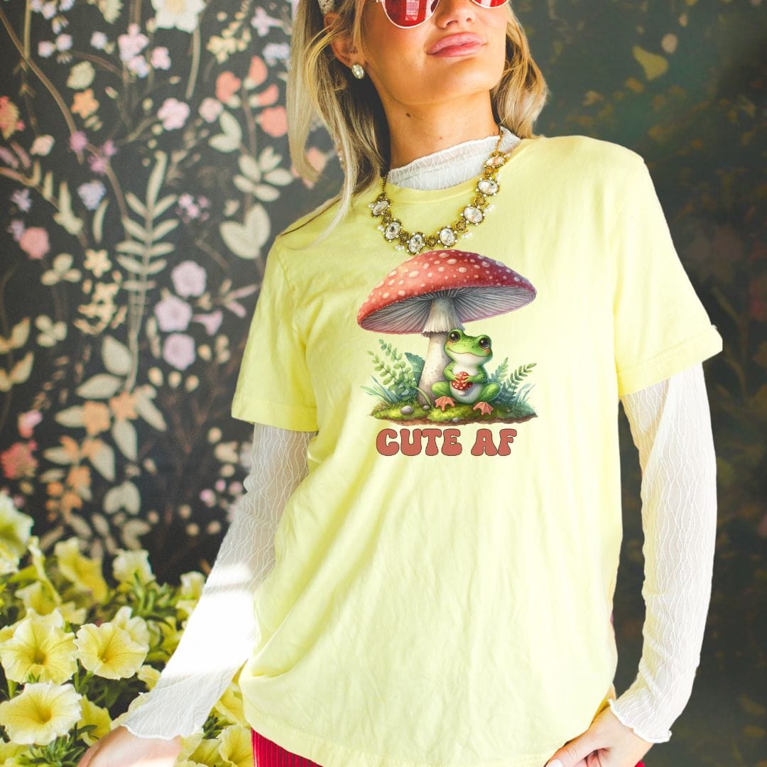 Cute AF Frog, Softstyle Tee