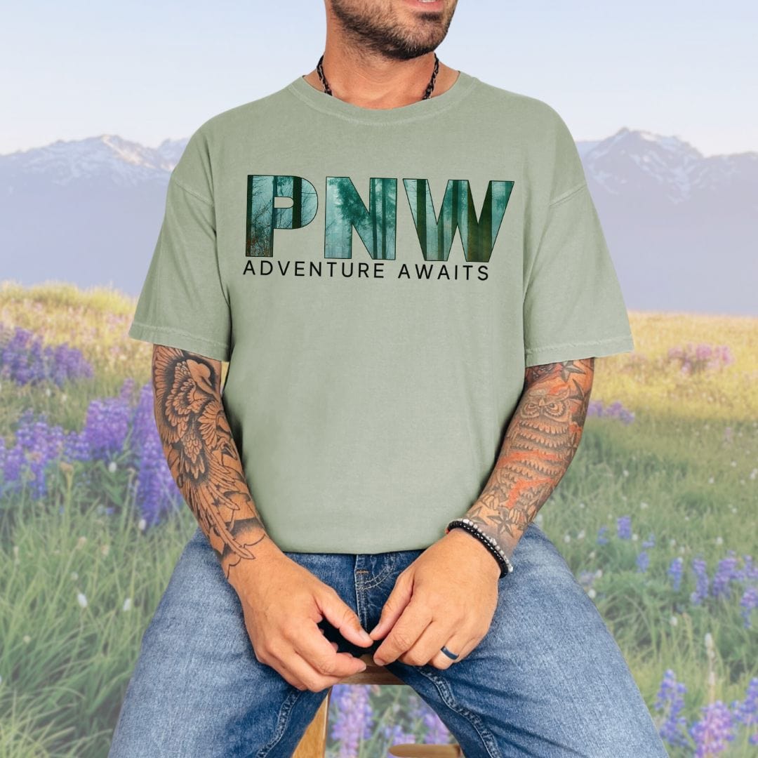 PNW Adventure Awaits, Vintage Style Tee
