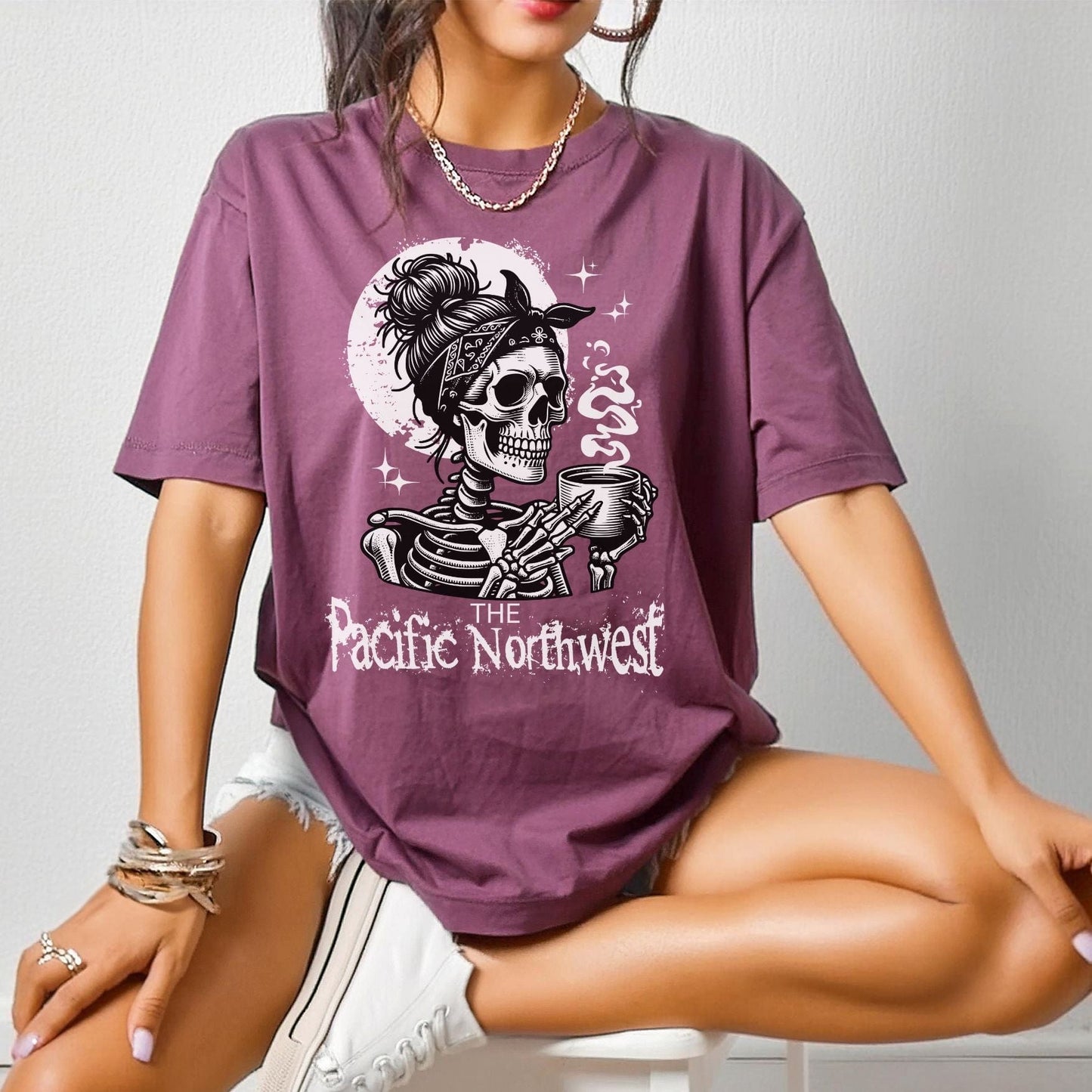 PNW Coffee Girl, Vintage Style Tee
