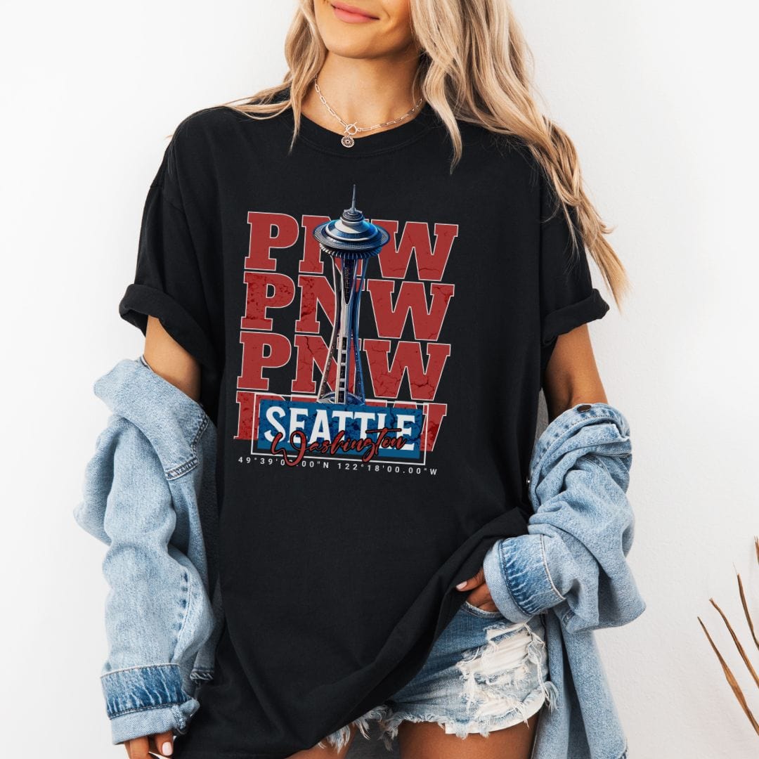 Seattle Space Needle, PNW Vintage Style Tee