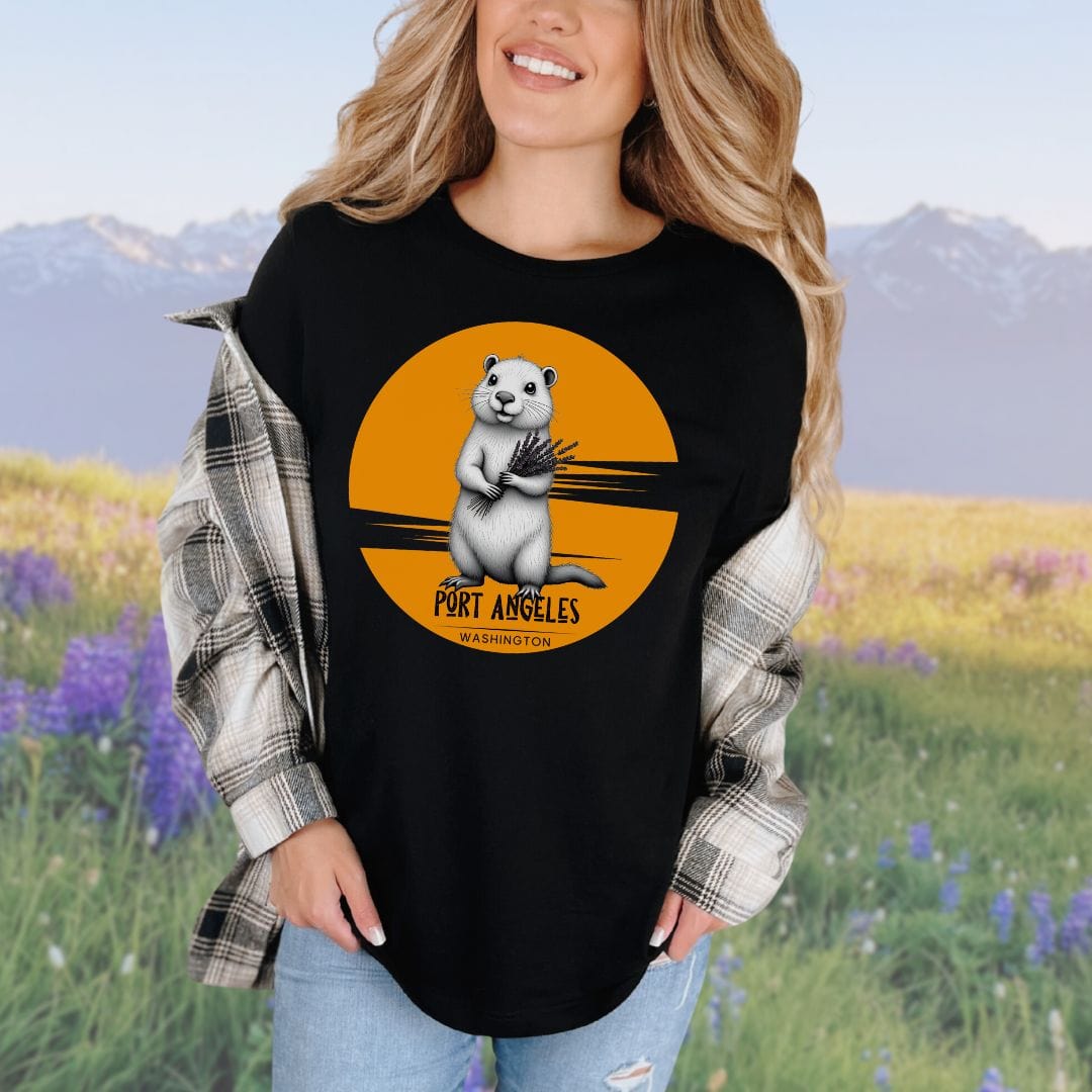 Port Angeles Sunset Marmot, Softstyle Tee