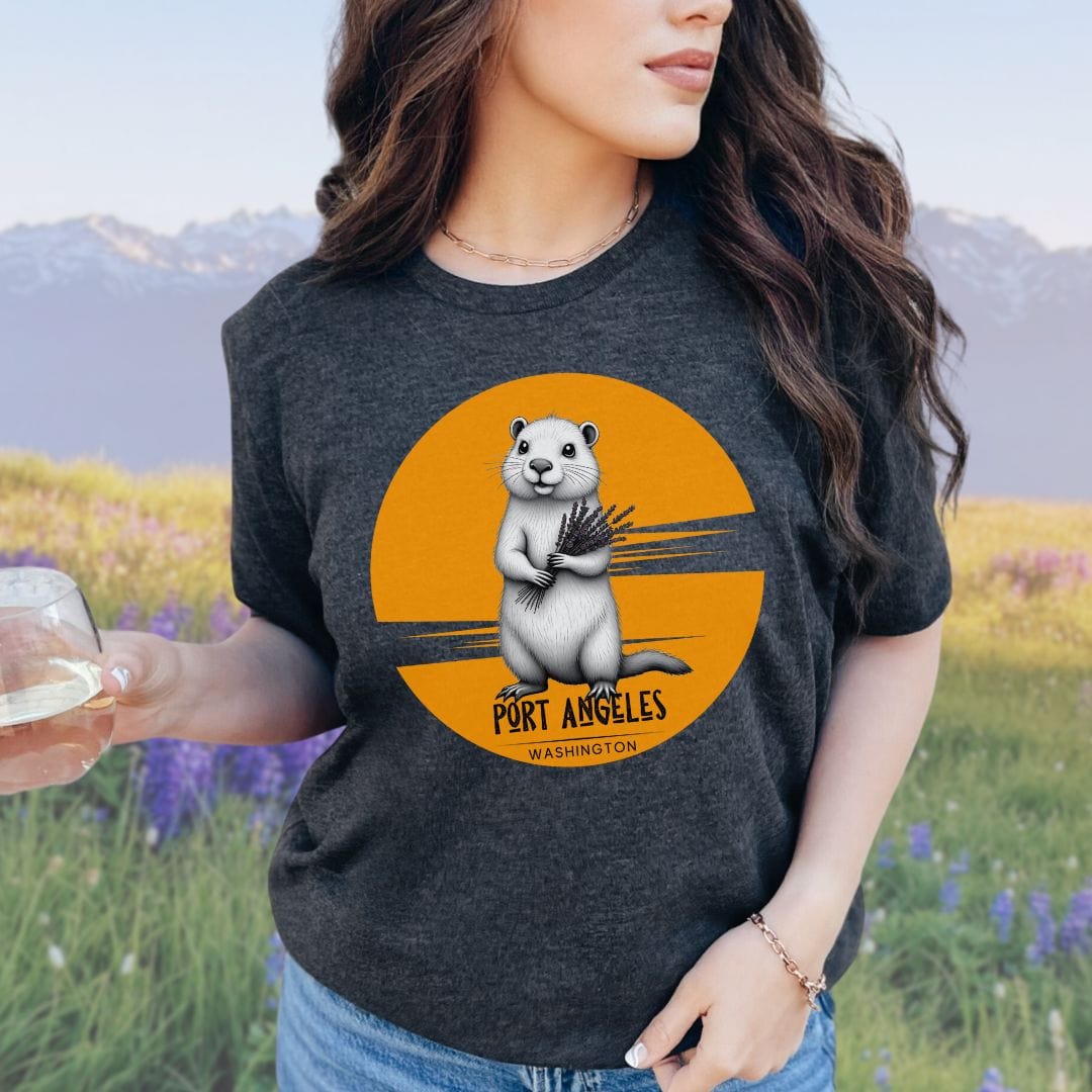 Port Angeles Sunset Marmot, Softstyle Tee
