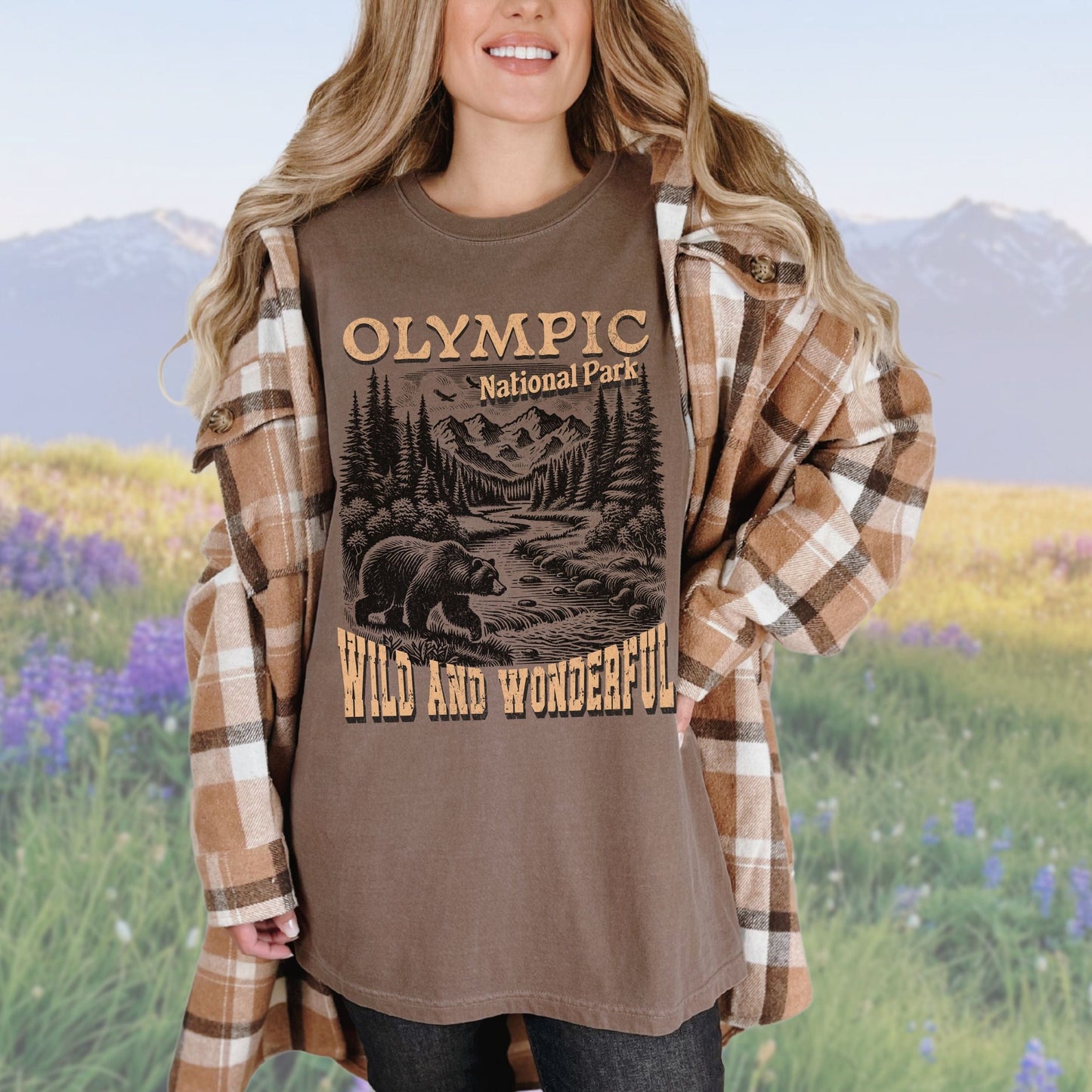 Olympic National Park, Vintage Style Tee