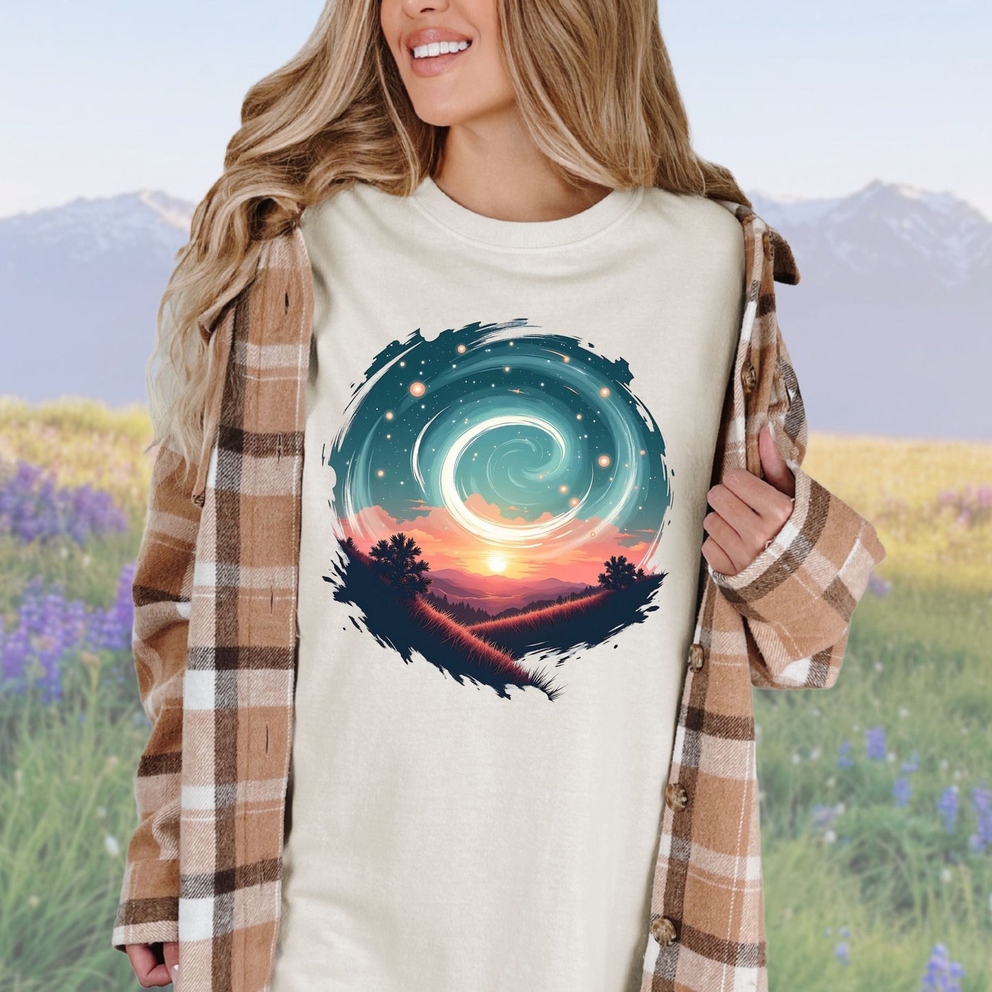 Cosmic Hillsides, Vintage Style Tee