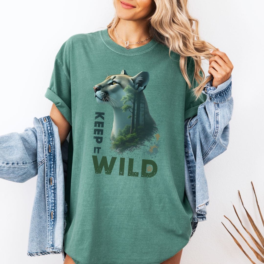 Forest Cougar Keep it Wild, Vintage Style Tee