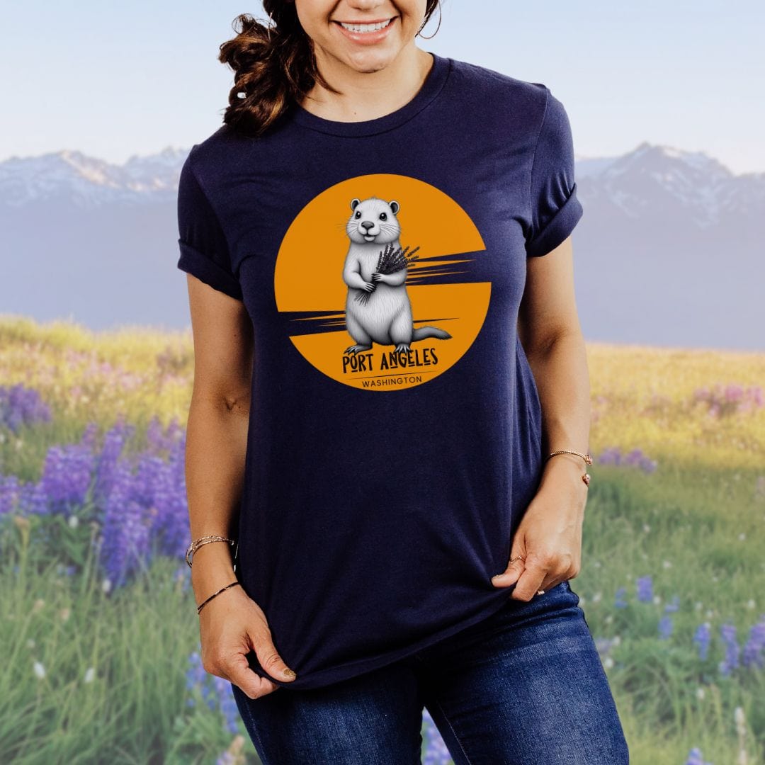 Port Angeles Sunset Marmot, Softstyle Tee