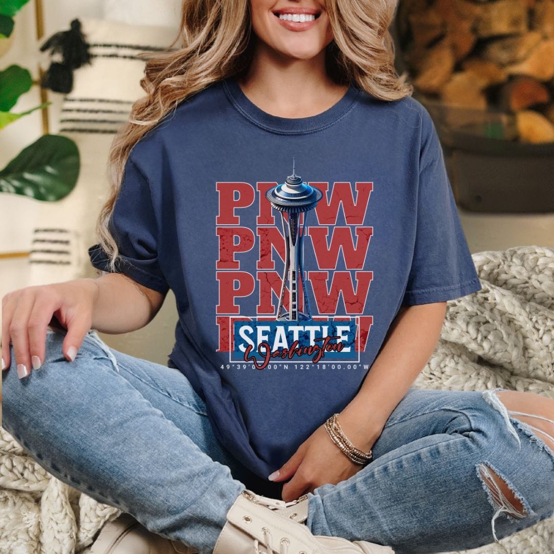 Seattle Space Needle, PNW Vintage Style Tee