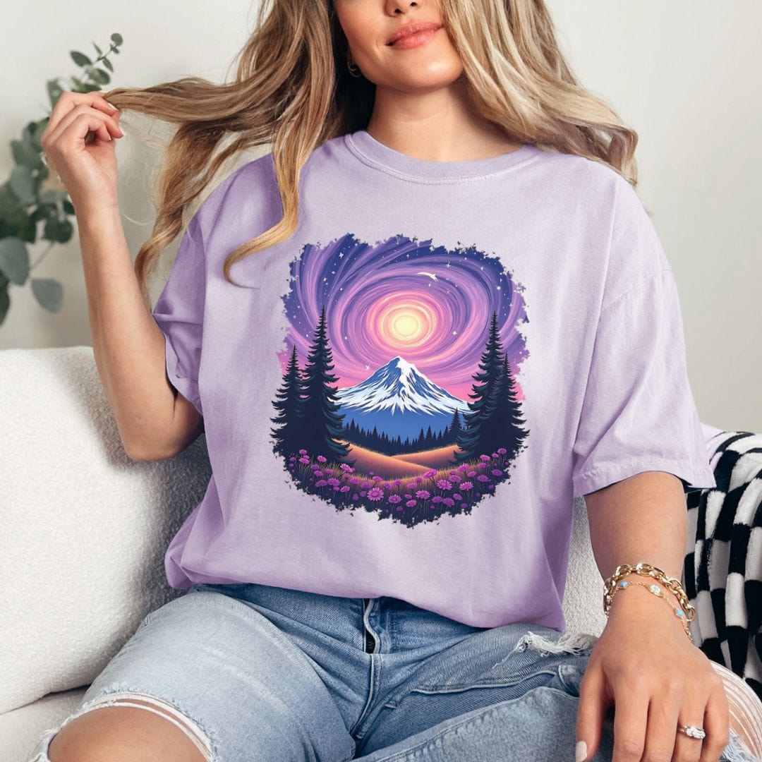 Starry Majestic Mountains, Vintage Style Tee