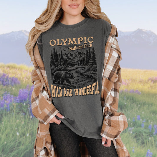 Olympic National Park, Vintage Style Tee