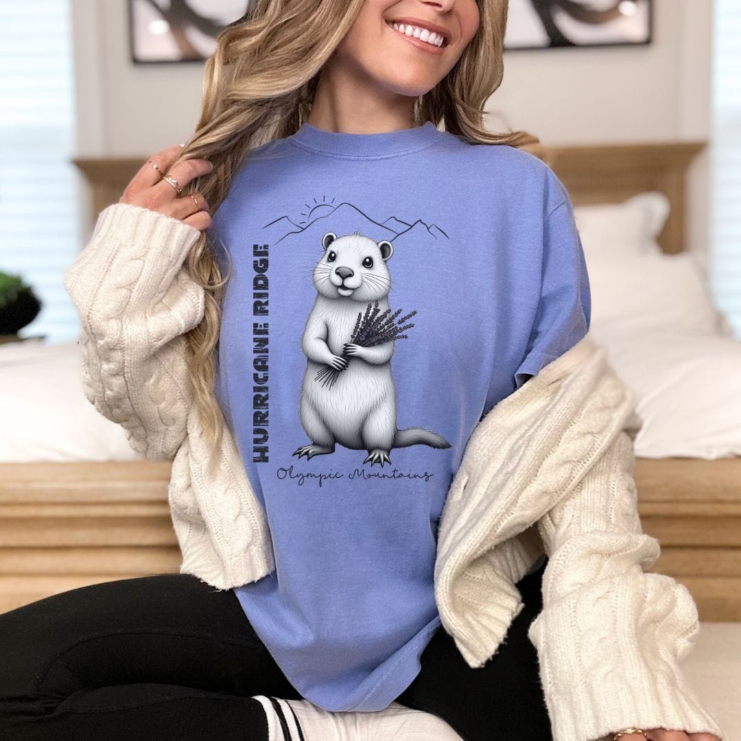 Hurricane Ridge Marmot, Vintage Style Tee
