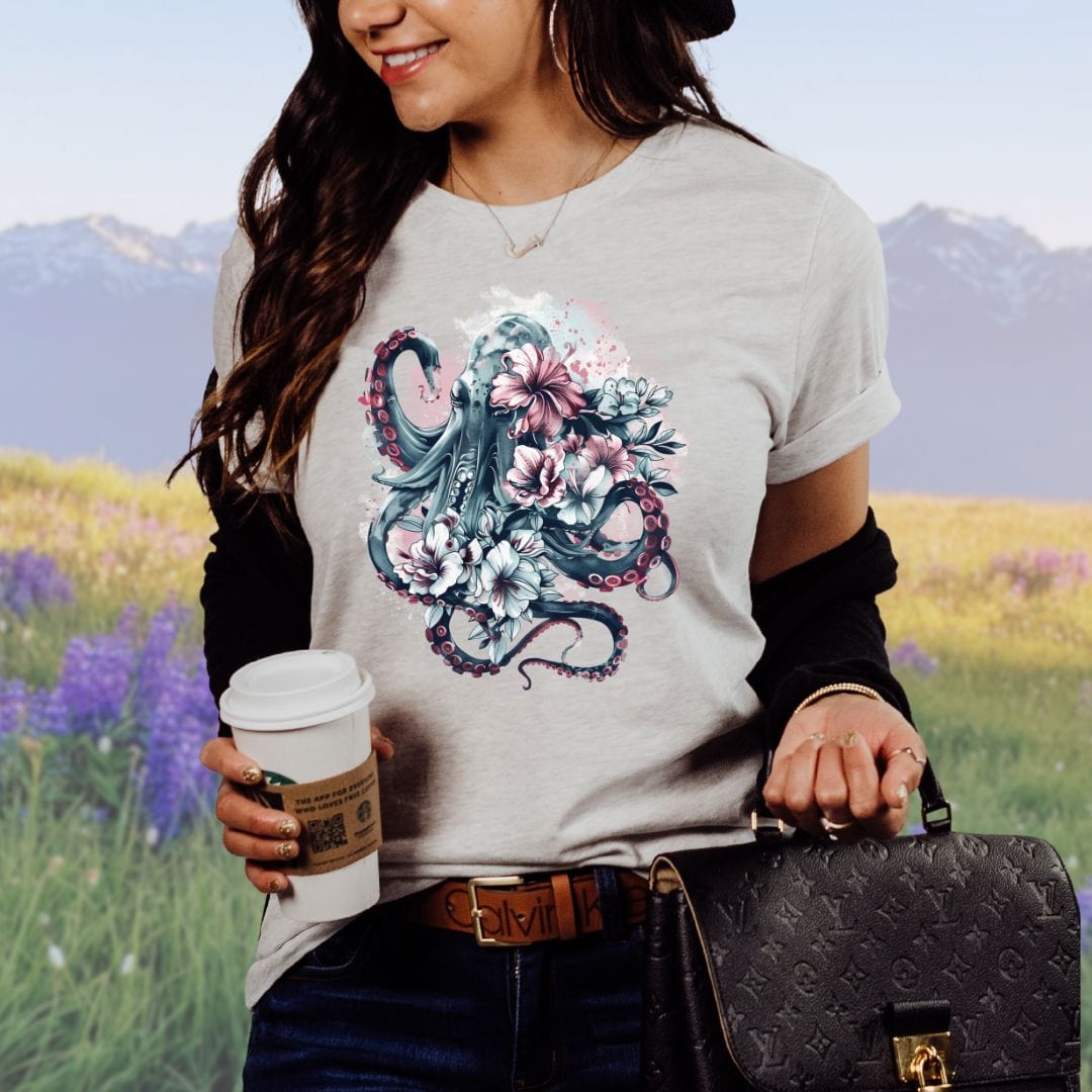 Floral Kraken, Softsyle Tee