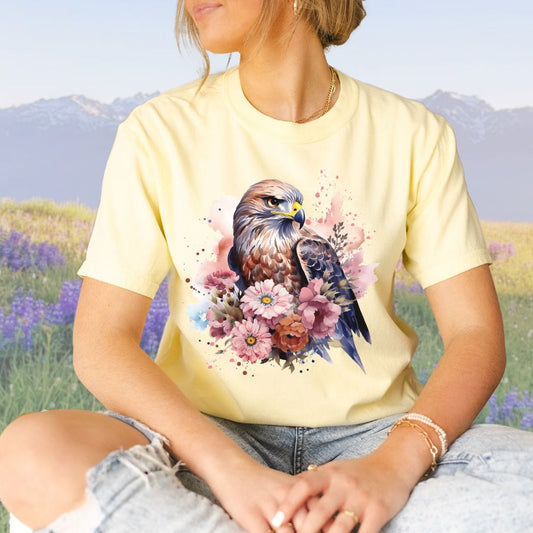 Bird of Prey Bouquet , Vintage Style Tee