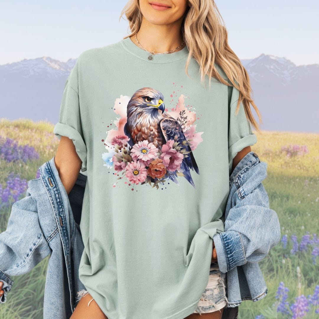 Bird of Prey Bouquet , Vintage Style Tee