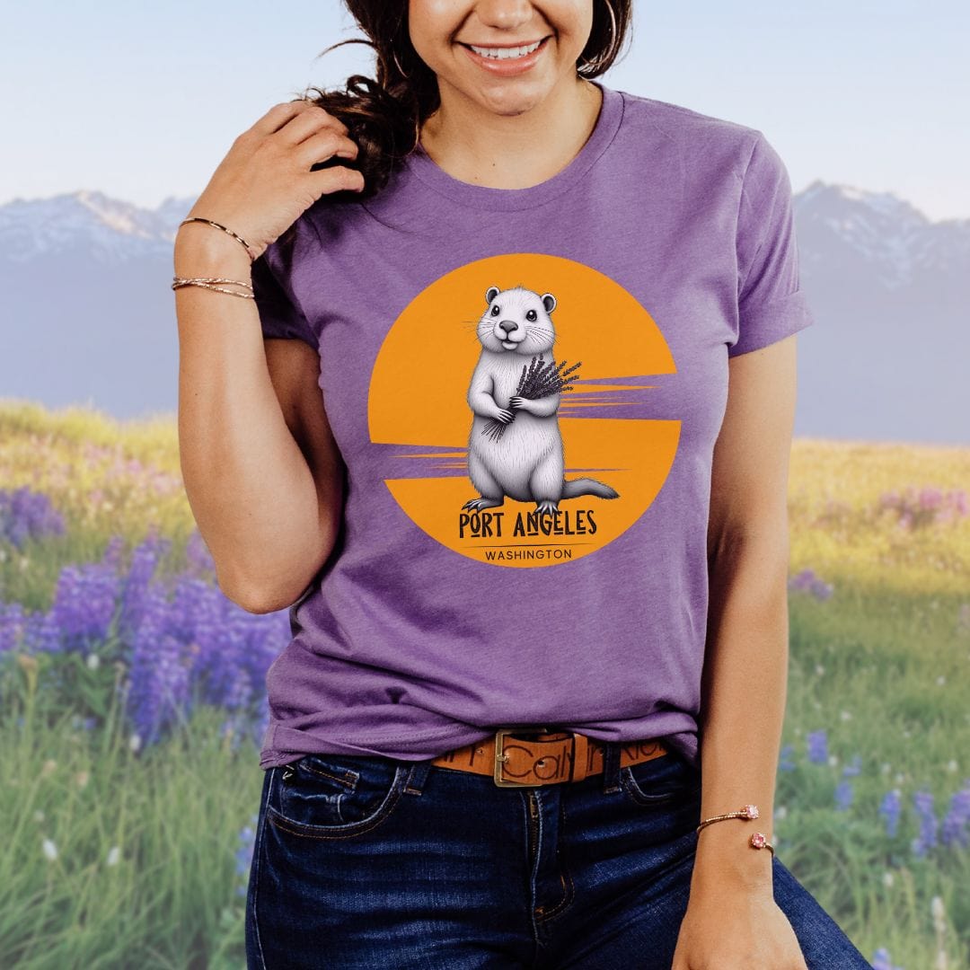 Port Angeles Sunset Marmot, Softstyle Tee