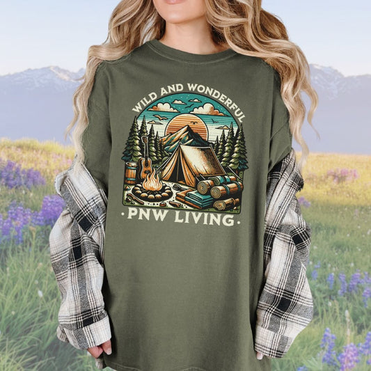 PNW Living, Camp Lovers, Vintage Style Tee