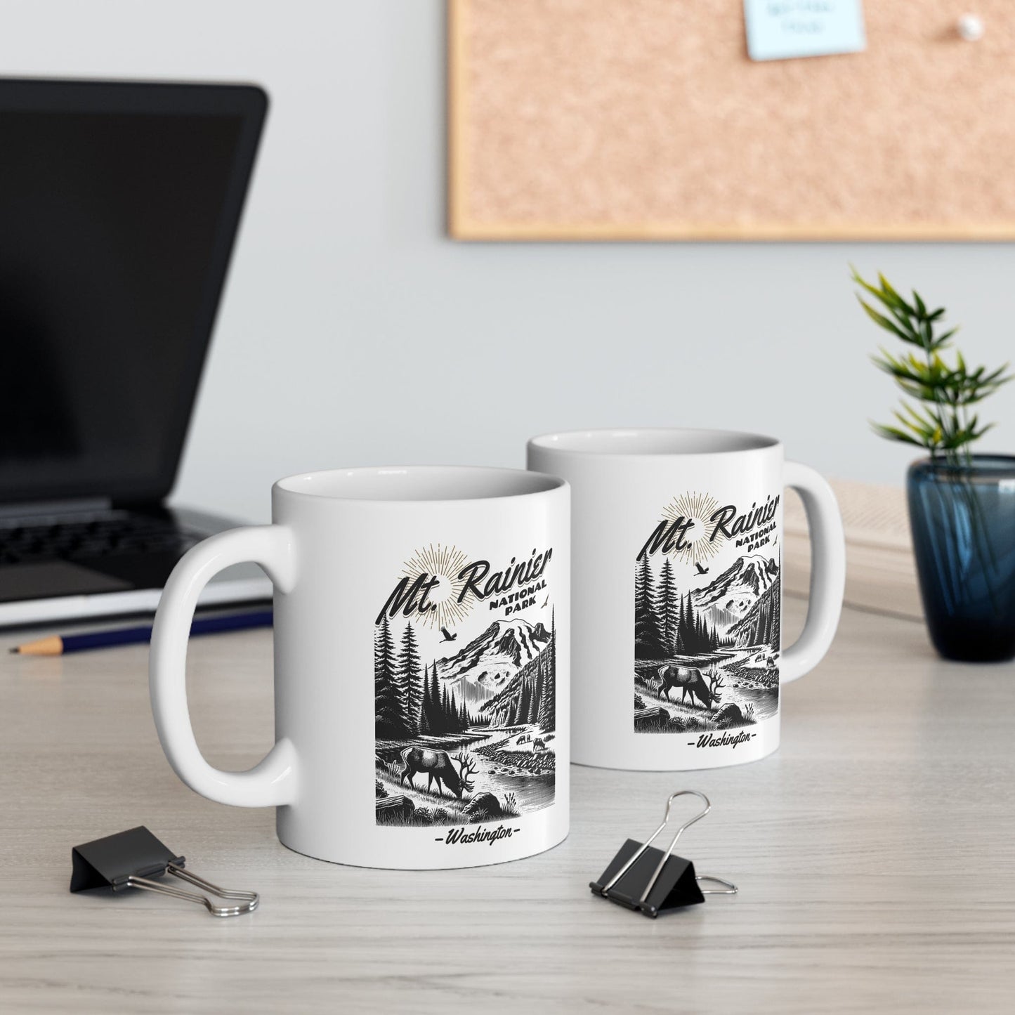 Mt. Rainier National Park Souvenir - 11oz Ceramic Mug