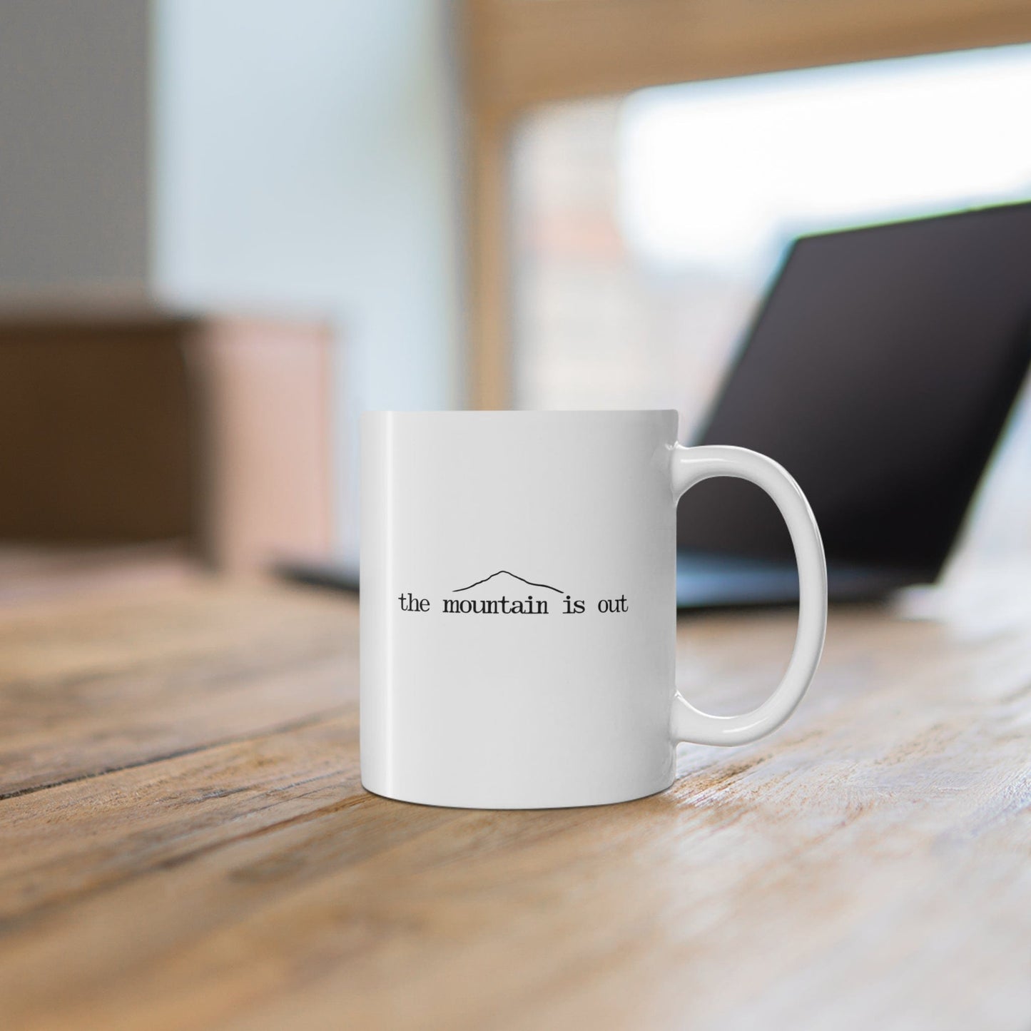 The Mountain is Out, Minimalist Rainier - 11oz Ceramic Mug