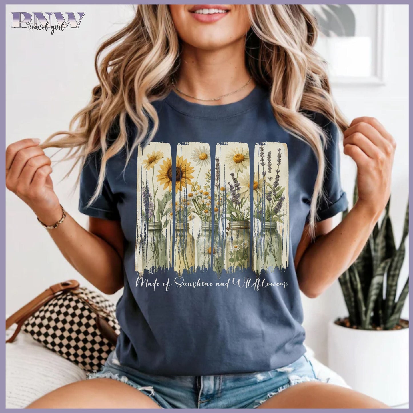 Made of Sunshine and Wildflowers, Vintage Style Tee