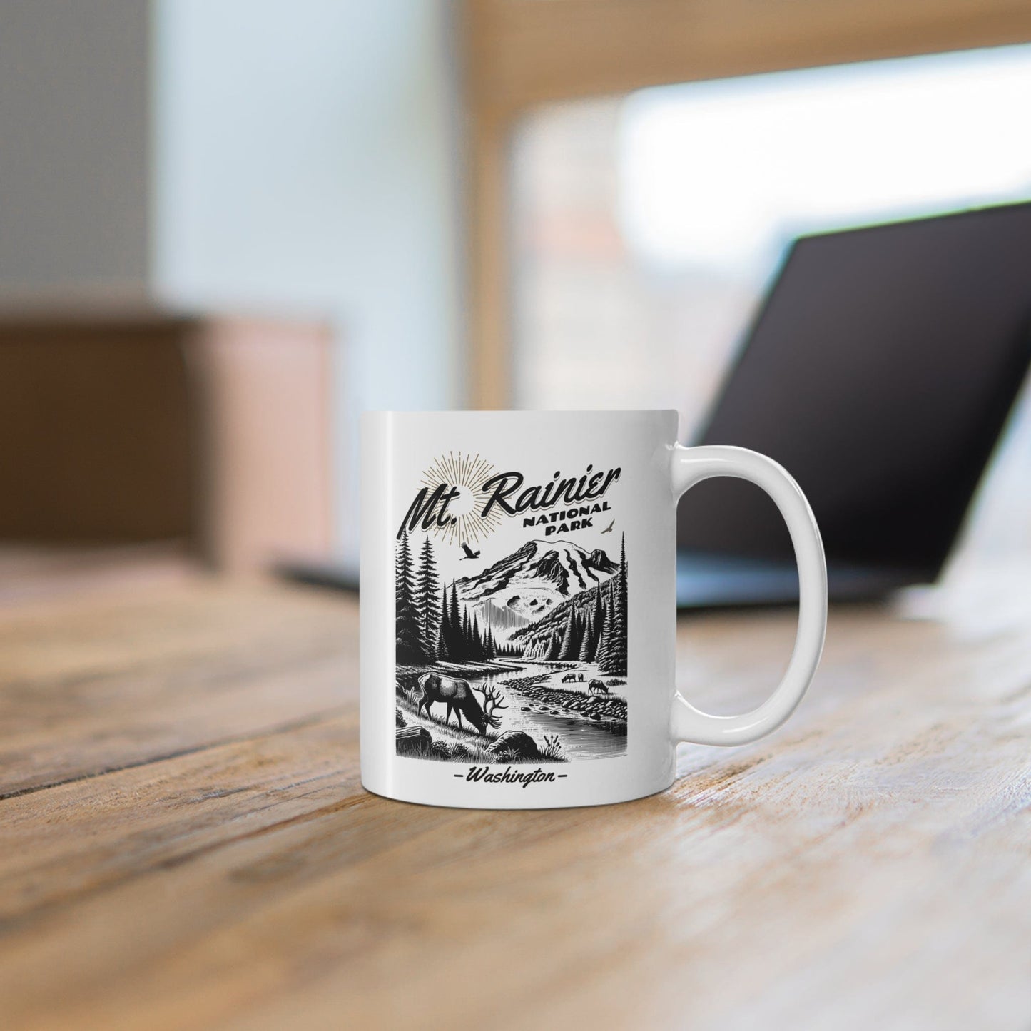 Mt. Rainier National Park Souvenir - 11oz Ceramic Mug