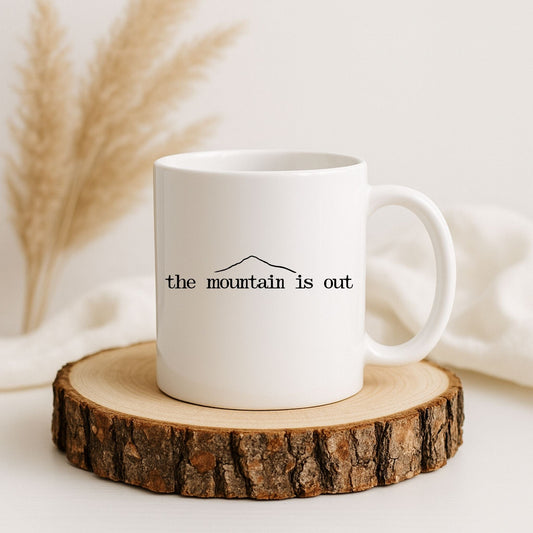 The Mountain is Out, Minimalist Rainier - 11oz Ceramic Mug