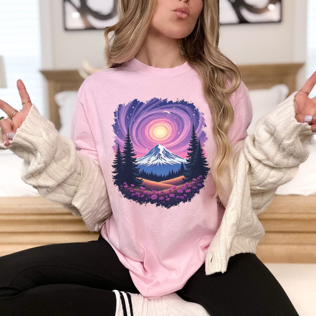 Starry Majestic Mountains, Vintage Style Tee
