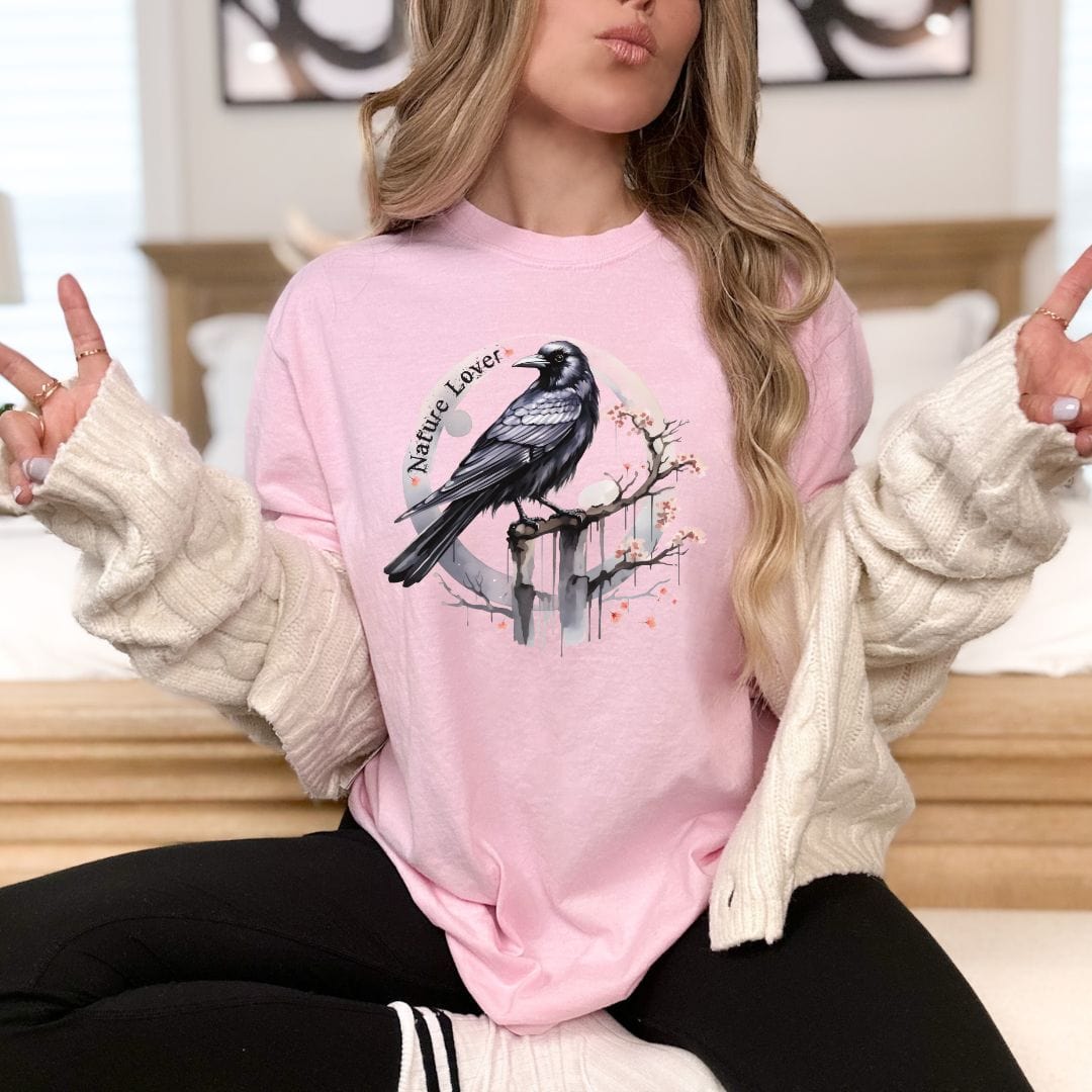 Nature Lover Crow, Vintage Style Tee