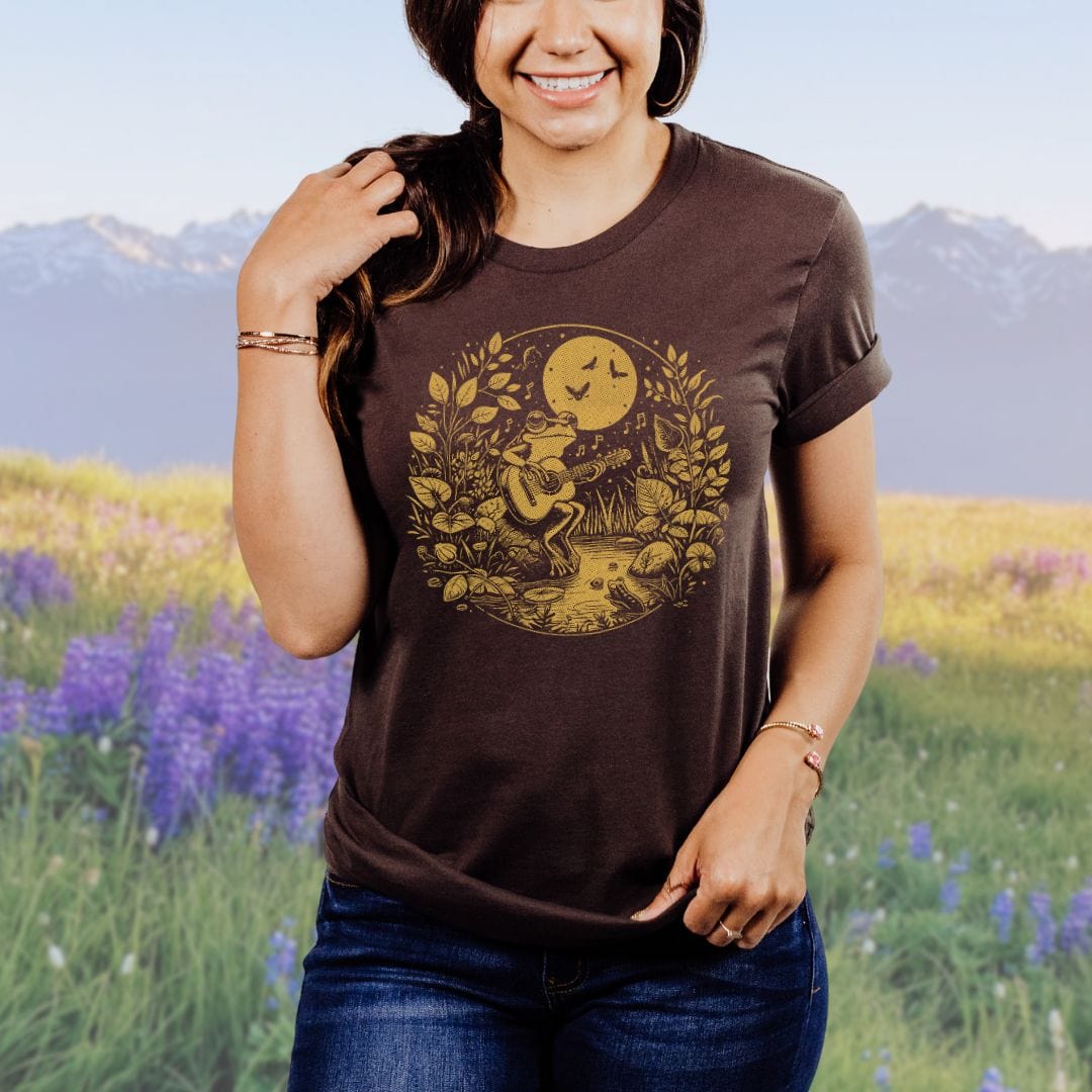 Frog Playing Guitar, Softsyle Tee
