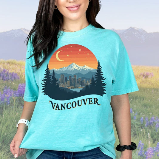 Mountain Glow Vancouver, Vintage Style Tee