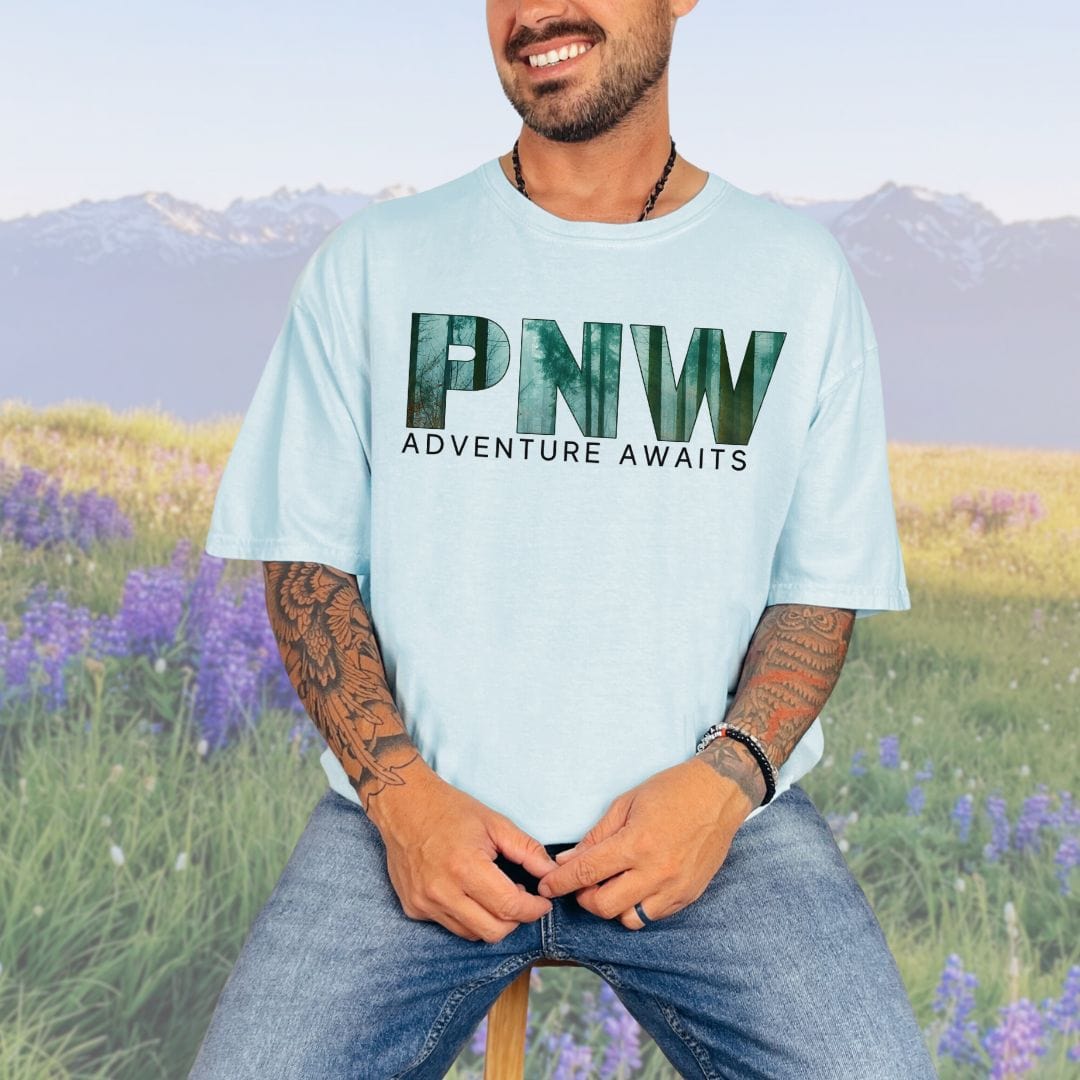 PNW Adventure Awaits, Vintage Style Tee