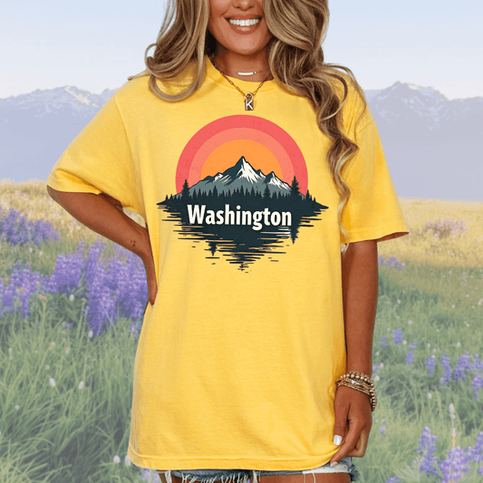 Washington Sunrise, Vintage Style Tee