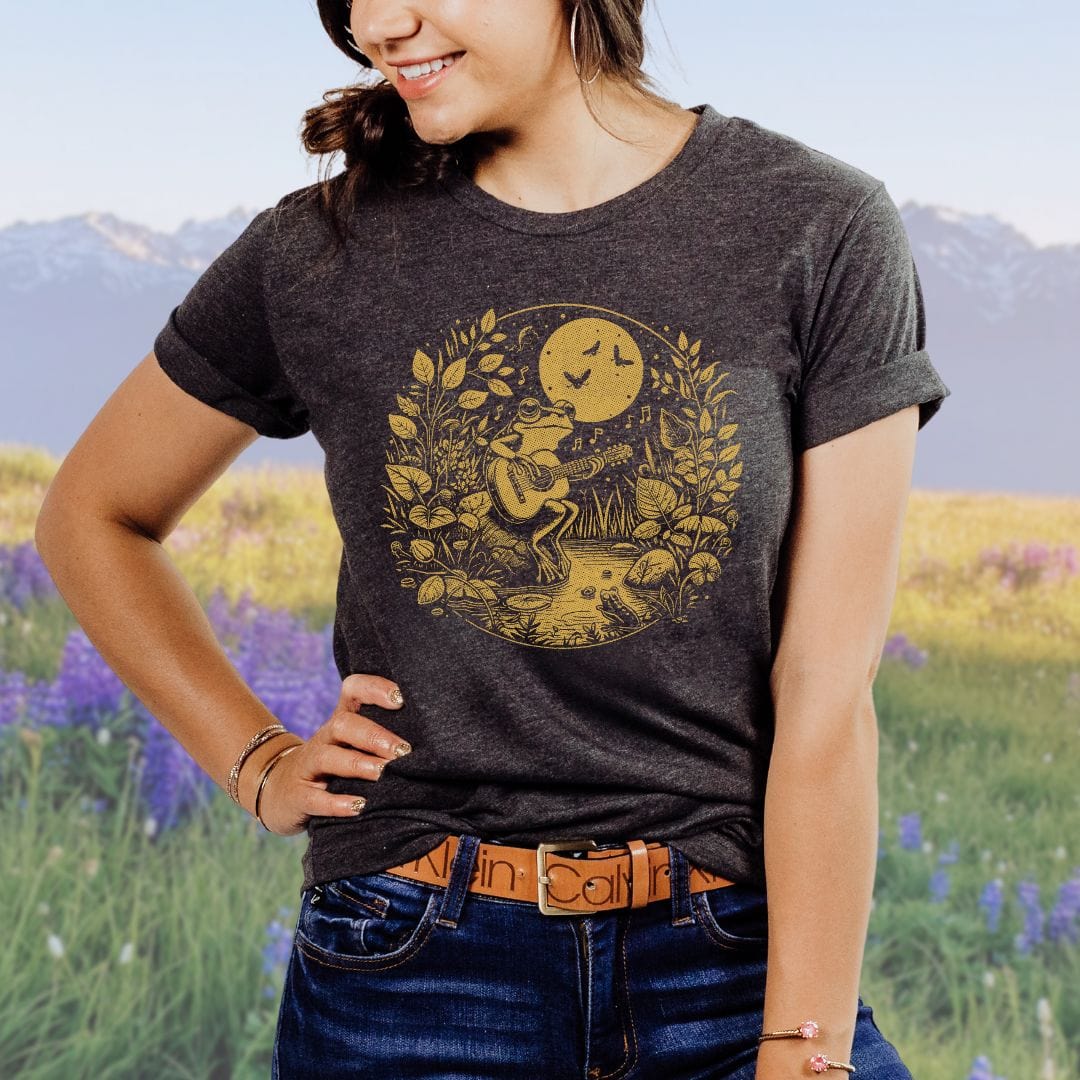 Frog Playing Guitar, Softsyle Tee