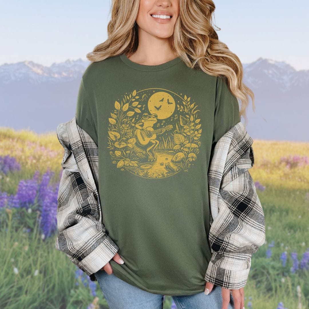 Frog Playing Guitar, Softsyle Tee