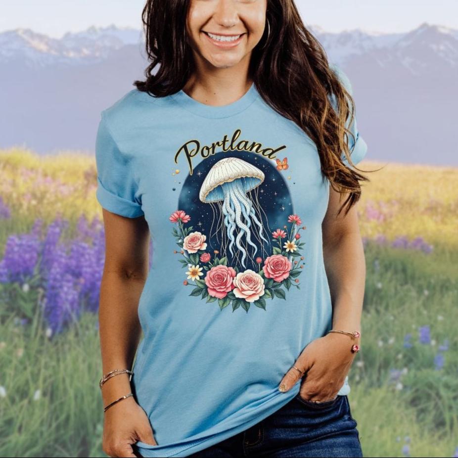 Portland Celestial Bloom Softstyle Tee