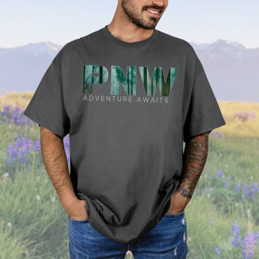 PNW Adventure Awaits, Vintage Style Tee