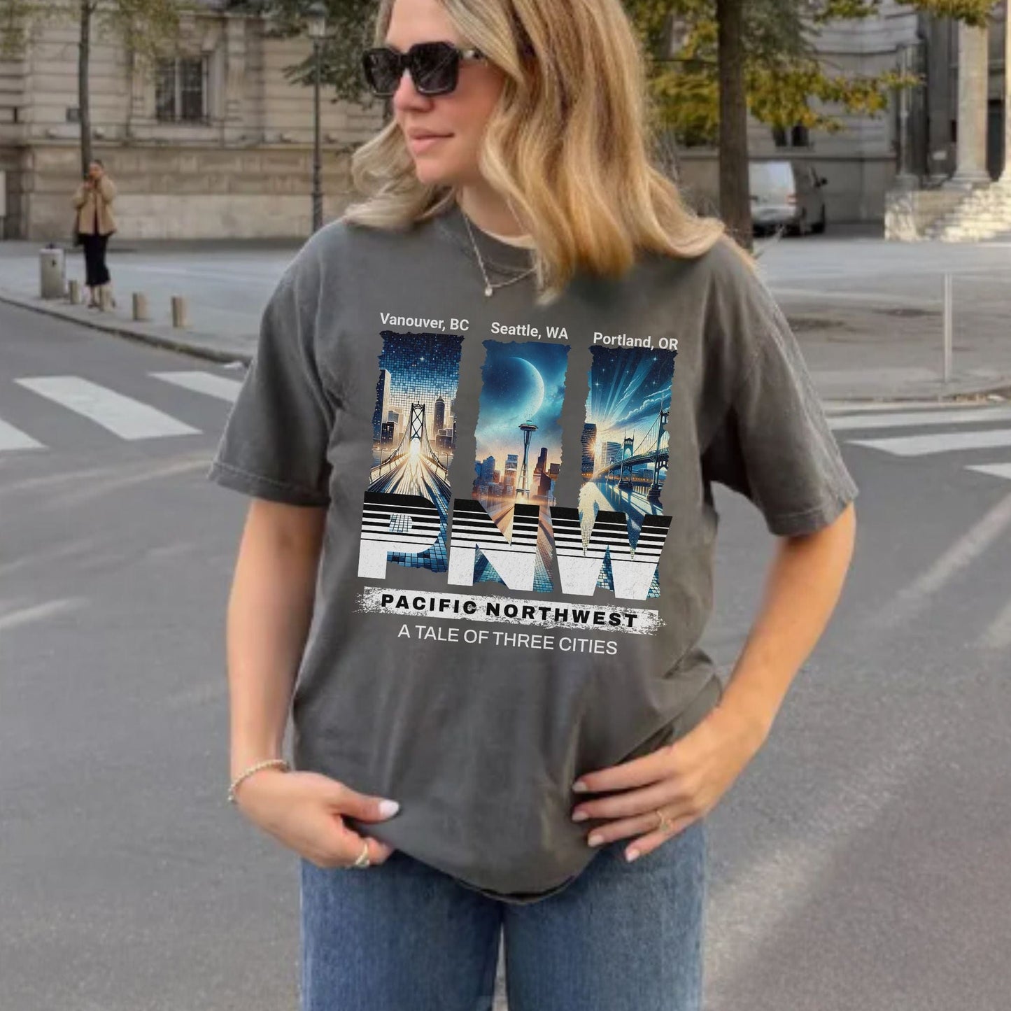 PNW Streetwear Tale of Three Cities Vintage Style Tee