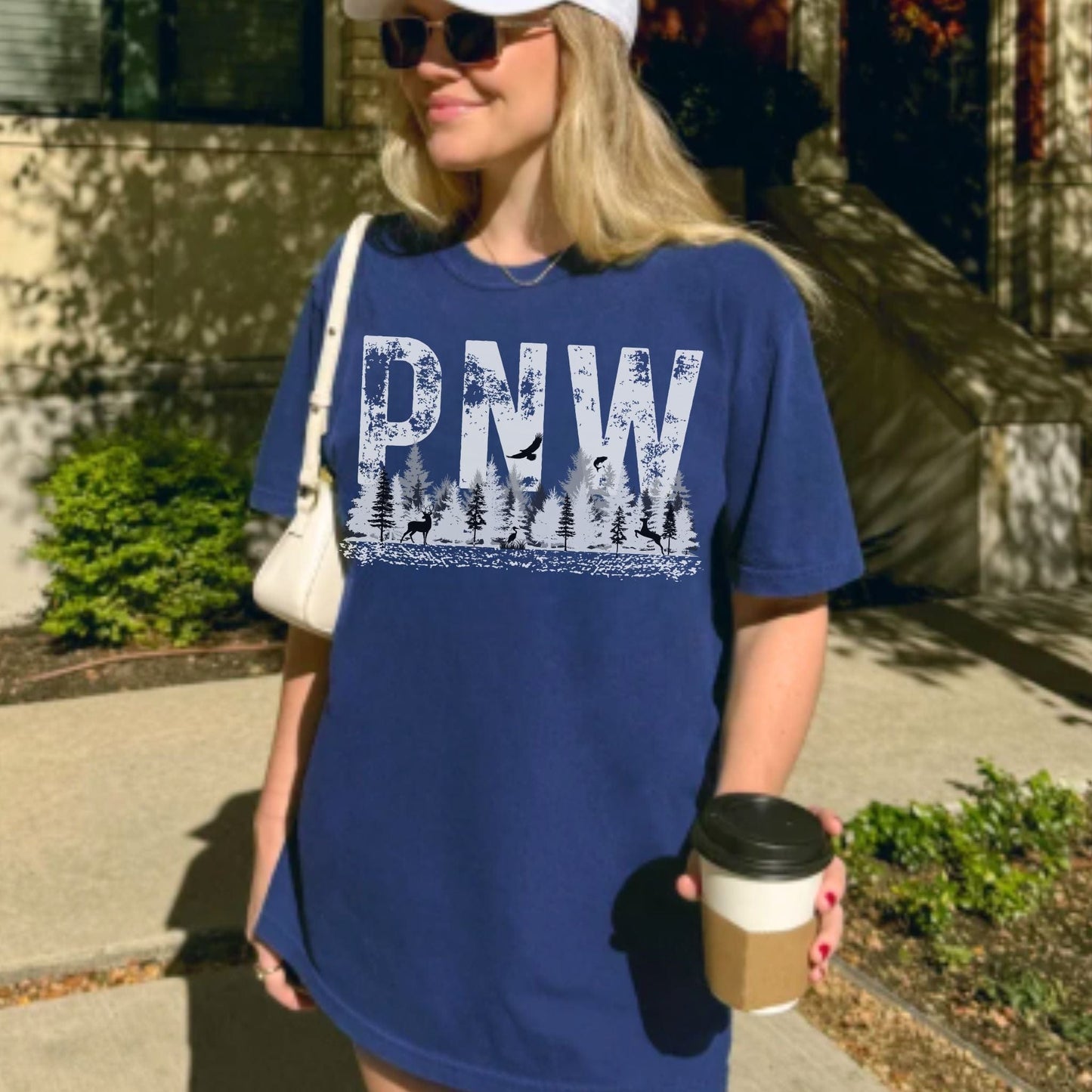 PNW Grunge Letters Vintage Style Tee