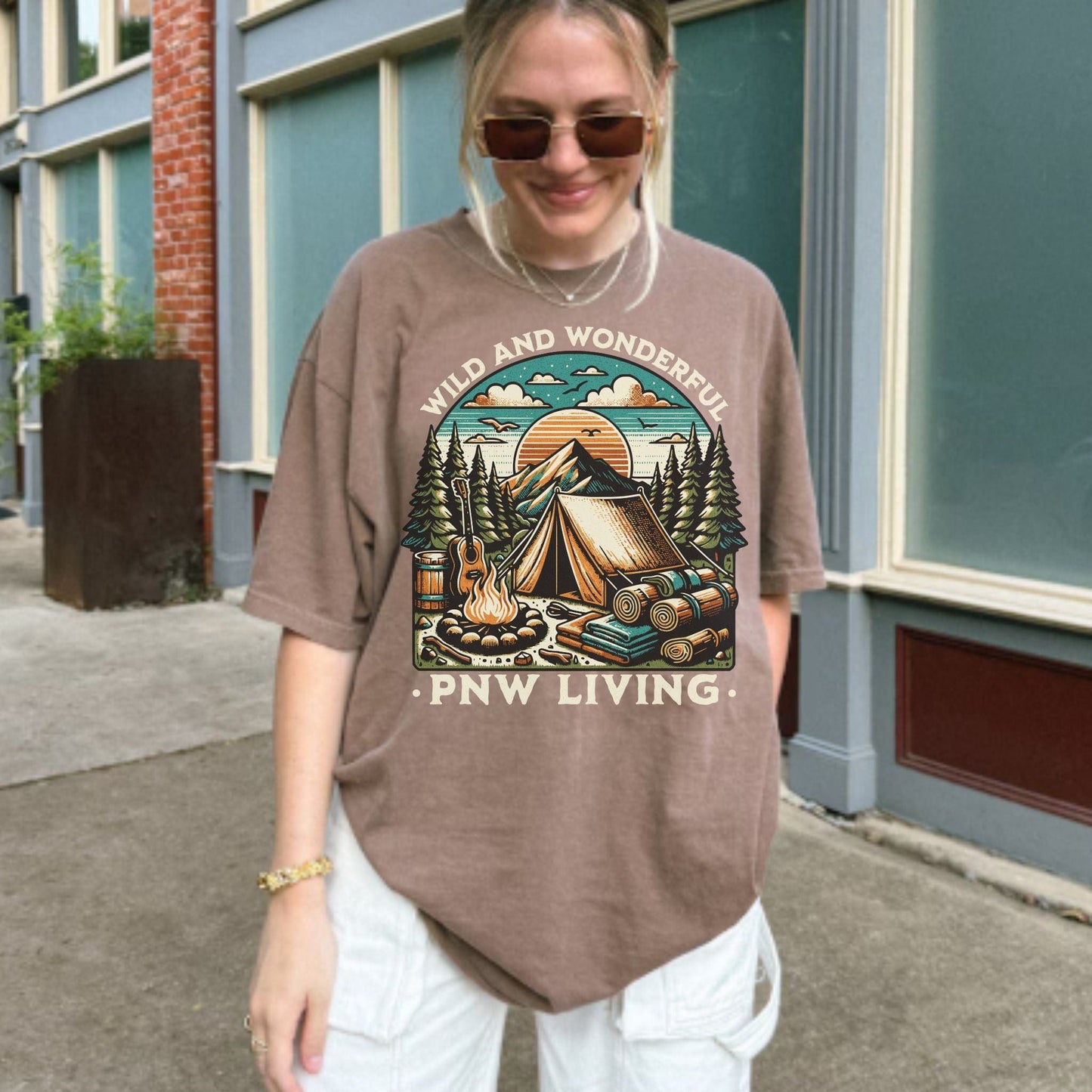 PNW Living, Camp Lovers, Vintage Style Tee