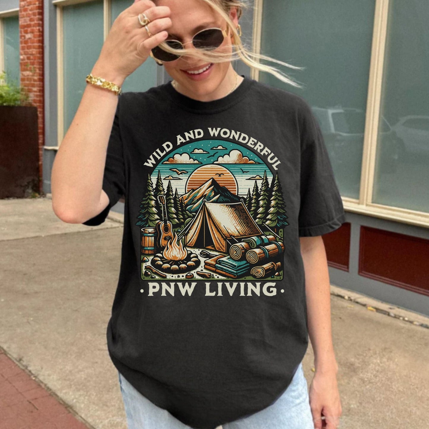 PNW Living, Camp Lovers, Vintage Style Tee