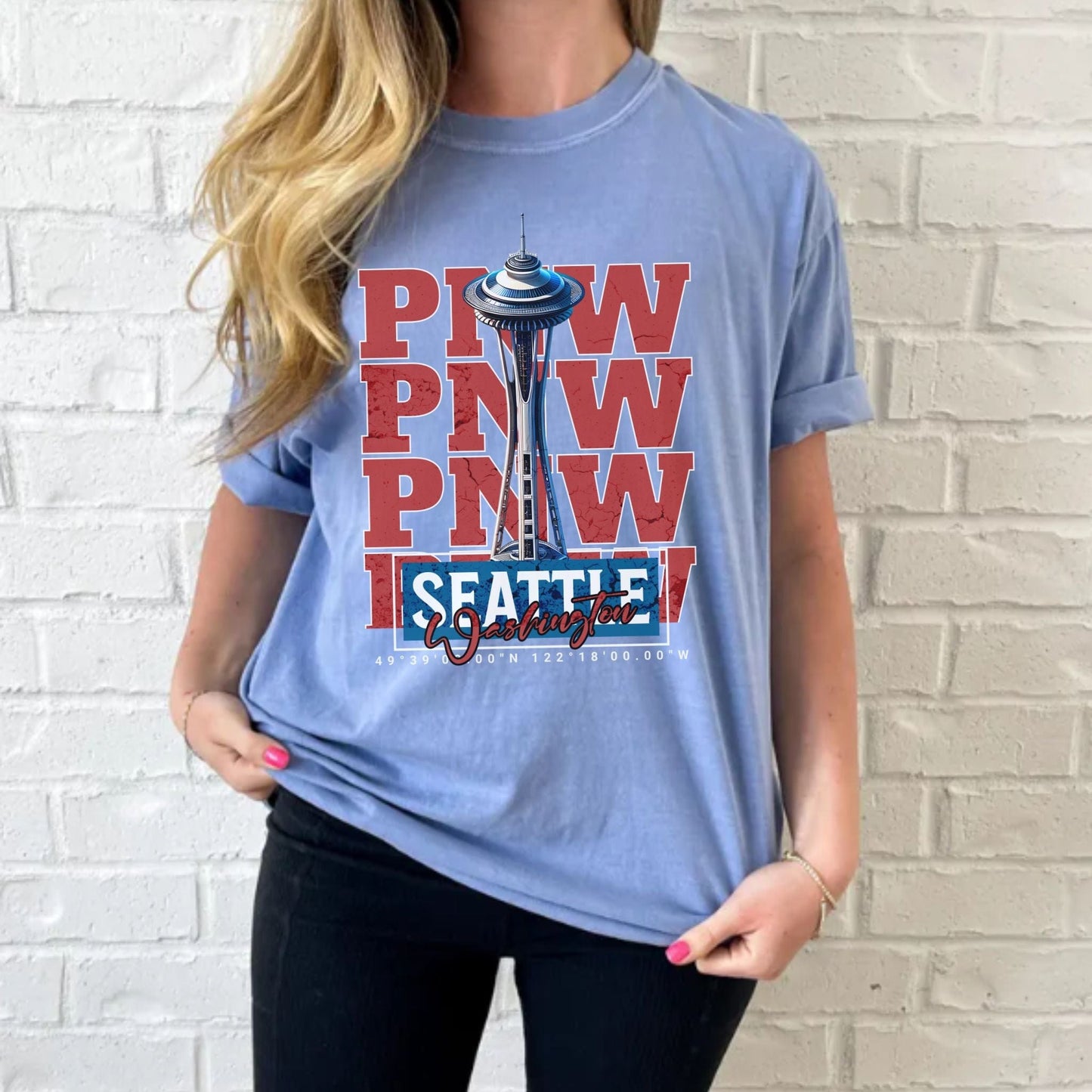 Seattle Space Needle, PNW Vintage Style Tee