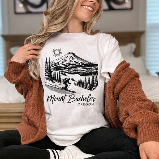 Mt Bachelor Oregon, Vintage Style Tee