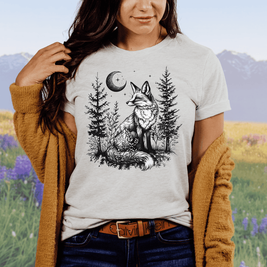 Forest Fox and Moon, Softsyle Tee
