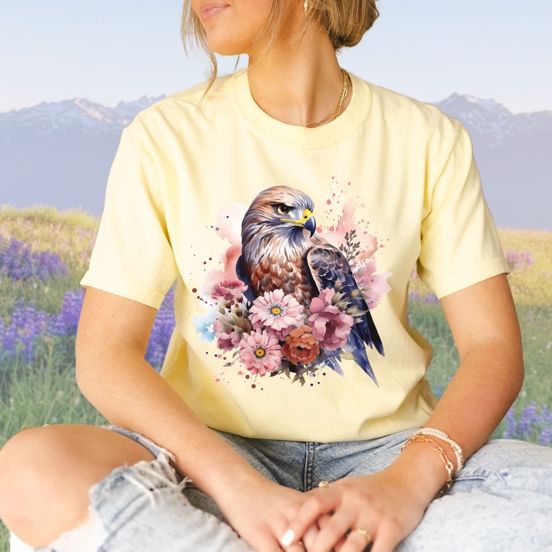Bird of Prey Bouquet , Vintage Style Tee