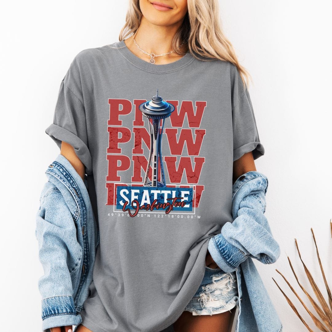 Seattle Space Needle, PNW Vintage Style Tee