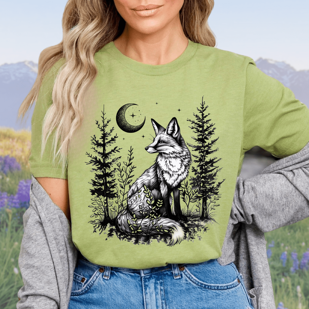 Forest Fox and Moon, Softsyle Tee